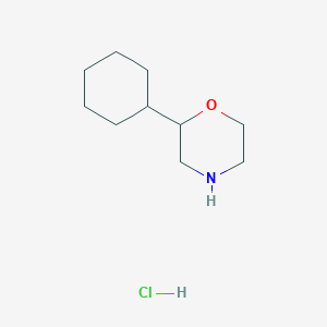 molecular formula C10H20ClNO B2459232 2-Cyclohexyl-morpholine hydrochloride CAS No. 1251023-47-8