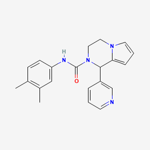 molecular formula C21H22N4O B2459236 N-(3,4-dimethylphenyl)-1-(pyridin-3-yl)-1H,2H,3H,4H-pyrrolo[1,2-a]pyrazine-2-carboxamide CAS No. 899961-35-4