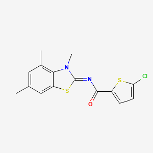 5-chloro-N-(3,4,6-trimethyl-1,3-benzothiazol-2-ylidene)thiophene-2-carboxamide