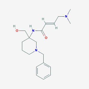 (E)-N-[1-Benzyl-3-(hydroxymethyl)piperidin-3-yl]-4-(dimethylamino)but-2-enamide