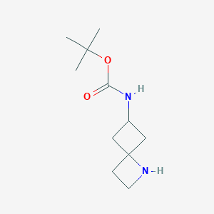 molecular formula C11H20N2O2 B2459247 6-(Boc-amino)-1-azaspiro[3.3]heptane CAS No. 1638767-68-6