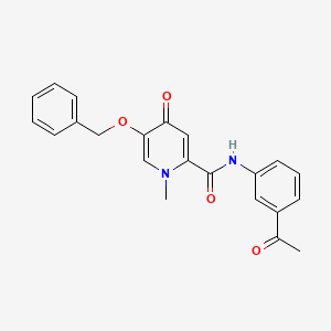 molecular formula C22H20N2O4 B2459249 N-(3-acetylphenyl)-5-(benzyloxy)-1-methyl-4-oxo-1,4-dihydropyridine-2-carboxamide CAS No. 1021222-72-9
