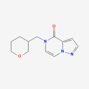 molecular formula C12H15N3O2 B2459269 5-(Oxan-3-ylmethyl)pyrazolo[1,5-a]pyrazin-4-one CAS No. 2320220-76-4