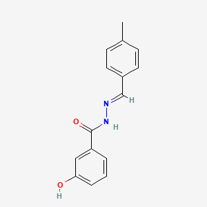 molecular formula C15H14N2O2 B2459279 3-Hydroxy-N'-(4-methylbenzylidene)benzhydrazide CAS No. 299929-39-8