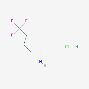 molecular formula C6H11ClF3N B2459280 3-(3,3,3-Trifluoropropyl)azetidine hydrochloride CAS No. 2089255-65-0