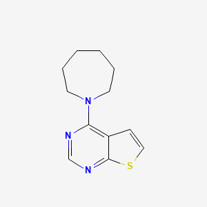 molecular formula C12H15N3S B2459281 4-(Azepan-1-yl)thieno[2,3-d]pyrimidine CAS No. 379241-42-6