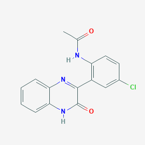 N-[4-chloro-2-(3-oxo-4H-quinoxalin-2-yl)phenyl]acetamide