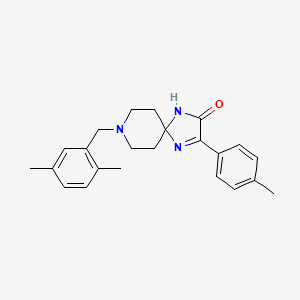 molecular formula C23H27N3O B2459291 8-(2,5-Dimethylbenzyl)-3-(4-methylphenyl)-1,4,8-triazaspiro[4.5]dec-3-en-2-one CAS No. 1189475-47-5