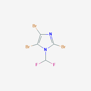 molecular formula C4HBr3F2N2 B2459292 2,4,5-Tribromo-1-(difluoromethyl)imidazole CAS No. 2551116-49-3