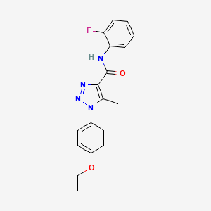 molecular formula C18H17FN4O2 B2459294 1-(4-ethoxyphenyl)-N-(2-fluorophenyl)-5-methyl-1H-1,2,3-triazole-4-carboxamide CAS No. 871323-03-4