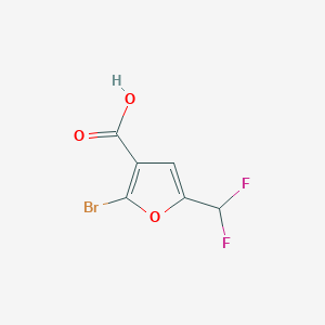 molecular formula C6H3BrF2O3 B2459302 2-Bromo-5-(difluoromethyl)furan-3-carboxylic acid CAS No. 2248327-79-7