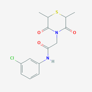 N-(3-chlorophenyl)-2-(2,6-dimethyl-3,5-dioxothiomorpholin-4-yl)acetamide