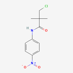 molecular formula C11H13ClN2O3 B2459306 3-chloro-2,2-dimethyl-N-(4-nitrophenyl)propanamide CAS No. 478261-80-2