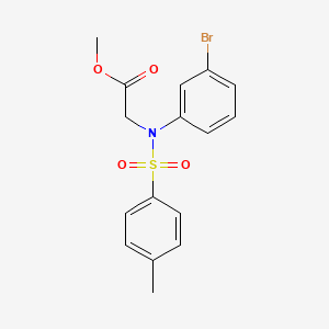 molecular formula C16H16BrNO4S B2459343 Methyl N-(3-bromophenyl)-N-[(4-methylphenyl)sulfonyl]glycinate CAS No. 333450-61-6