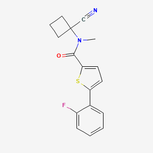 B2459361 N-(1-cyanocyclobutyl)-5-(2-fluorophenyl)-N-methylthiophene-2-carboxamide CAS No. 1259117-93-5