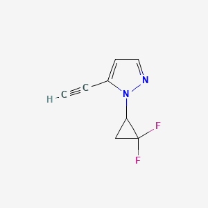 B2459366 1-(2,2-Difluorocyclopropyl)-5-ethynylpyrazole CAS No. 2378503-60-5