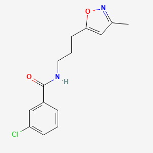 3-chloro-N-(3-(3-methylisoxazol-5-yl)propyl)benzamide