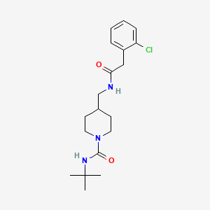 molecular formula C19H28ClN3O2 B2459376 N-tert-butyl-4-{[2-(2-chlorophenyl)acetamido]methyl}piperidine-1-carboxamide CAS No. 1234897-93-8