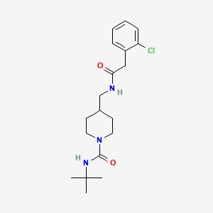 N-(tert-butyl)-4-((2-(2-chlorophenyl)acetamido)methyl)piperidine-1-carboxamide