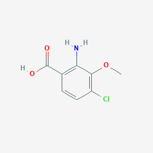 molecular formula C8H8ClNO3 B2459378 2-Amino-4-chloro-3-methoxybenzoic acid CAS No. 67303-46-2