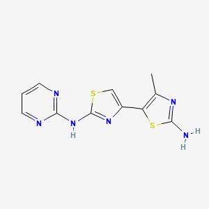 4-Methyl-5-[2-(pyrimidin-2-ylamino)-1,3-thiazol-4-yl]-1,3-thiazol-2-amine
