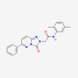 molecular formula C21H19N5O2 B2459380 N-(2,5-dimethylphenyl)-2-{3-oxo-6-phenyl-2H,3H-[1,2,4]triazolo[4,3-b]pyridazin-2-yl}acetamide CAS No. 1251677-61-8