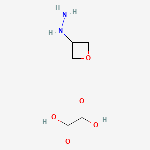 Oxalic acid;oxetan-3-ylhydrazine