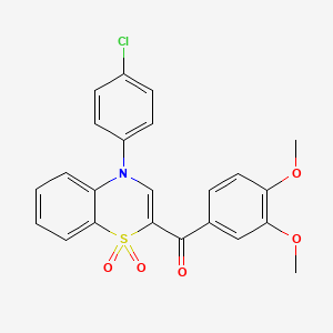 [4-(4-chlorophenyl)-1,1-dioxido-4H-1,4-benzothiazin-2-yl](3,4-dimethoxyphenyl)methanone