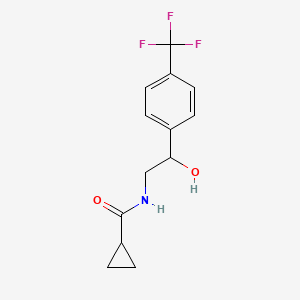 molecular formula C13H14F3NO2 B2459400 N-(2-hydroxy-2-(4-(trifluoromethyl)phenyl)ethyl)cyclopropanecarboxamide CAS No. 1351613-23-4