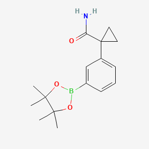 1-[3-(Tetramethyl-1,3,2-dioxaborolan-2-yl)phenyl]cyclopropane-1-carboxamide