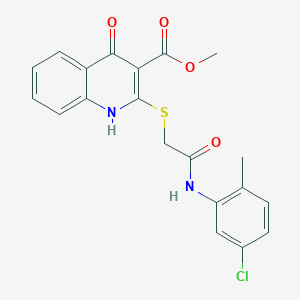 B2459451 Methyl 2-((2-((5-chloro-2-methylphenyl)amino)-2-oxoethyl)thio)-4-oxo-1,4-dihydroquinoline-3-carboxylate CAS No. 932551-02-5