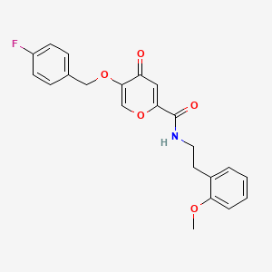 5-((4-fluorobenzyl)oxy)-N-(2-methoxyphenethyl)-4-oxo-4H-pyran-2-carboxamide