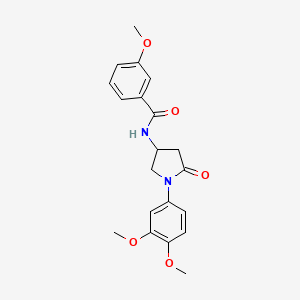 molecular formula C20H22N2O5 B2459474 N-[1-(3,4-dimethoxyphenyl)-5-oxopyrrolidin-3-yl]-3-methoxybenzamide CAS No. 900996-61-4