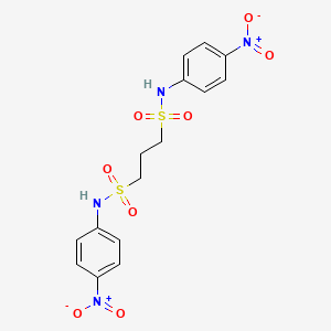 molecular formula C15H16N4O8S2 B2459500 N,N'-bis(4-nitrophenyl)propane-1,3-disulfonamide CAS No. 1170799-90-2