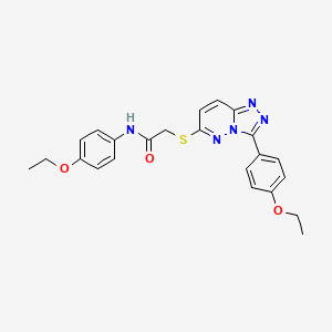 molecular formula C23H23N5O3S B2459526 N-(4-ethoxyphenyl)-2-((3-(4-ethoxyphenyl)-[1,2,4]triazolo[4,3-b]pyridazin-6-yl)thio)acetamide CAS No. 852436-78-3