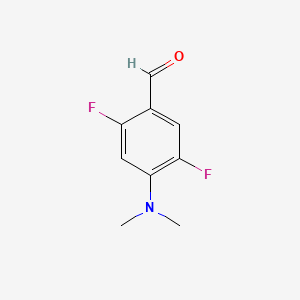 molecular formula C9H9F2NO B2459535 4-(Dimethylamino)-2,5-difluorobenzaldehyde CAS No. 99357-41-2