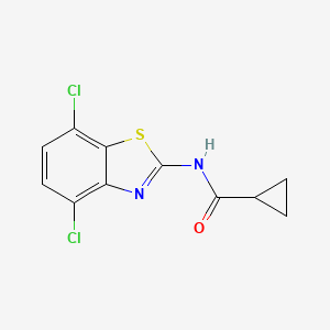 molecular formula C11H8Cl2N2OS B2459639 N-(4,7-dichloro-1,3-benzothiazol-2-yl)cyclopropanecarboxamide CAS No. 912768-23-1