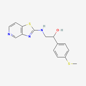 B2459645 1-(4-Methylsulfanylphenyl)-2-([1,3]thiazolo[4,5-c]pyridin-2-ylamino)ethanol CAS No. 2379952-68-6