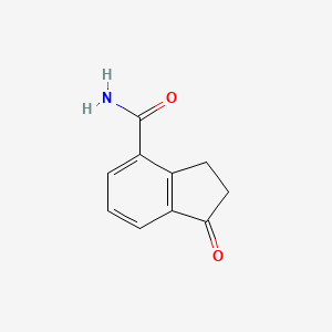 molecular formula C10H9NO2 B2459651 1-Oxo-2,3-dihydro-1H-indene-4-carboxamide CAS No. 1391035-39-4