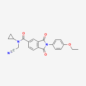 molecular formula C22H19N3O4 B2459693 N-(cyanomethyl)-N-cyclopropyl-2-(4-ethoxyphenyl)-1,3-dioxo-2,3-dihydro-1H-isoindole-5-carboxamide CAS No. 1222972-81-7