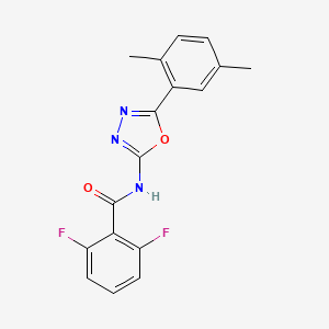 molecular formula C17H13F2N3O2 B2459741 N-[5-(2,5-dimethylphenyl)-1,3,4-oxadiazol-2-yl]-2,6-difluorobenzamide CAS No. 891123-85-6