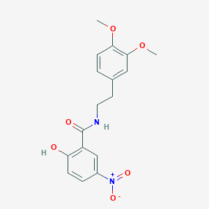 molecular formula C17H18N2O6 B2459756 N-[2-(3,4-dimethoxyphenyl)ethyl]-2-hydroxy-5-nitrobenzamide CAS No. 521313-28-0