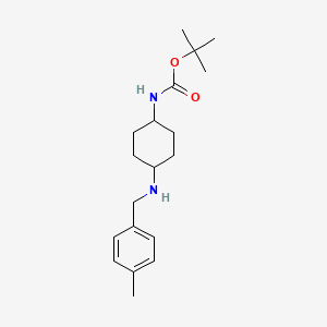 molecular formula C19H30N2O2 B2459803 tert-Butyl (1R*,4R*)-4-(4-methylbenzylamino)cyclohexylcarbamate CAS No. 1286263-49-7