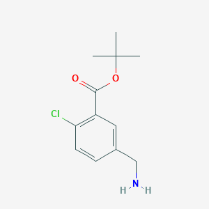 molecular formula C12H16ClNO2 B2459812 Tert-butyl 5-(aminomethyl)-2-chlorobenzoate CAS No. 2248394-59-2