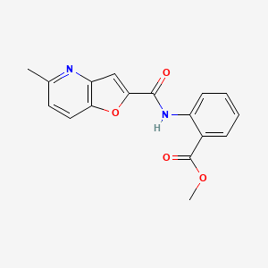 molecular formula C17H14N2O4 B2459832 methyl 2-{5-methylfuro[3,2-b]pyridine-2-amido}benzoate CAS No. 941881-32-9