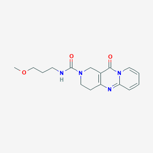 molecular formula C16H20N4O3 B2459844 N-(3-methoxypropyl)-2-oxo-1,5,9-triazatricyclo[8.4.0.03,8]tetradeca-3(8),9,11,13-tetraene-5-carboxamide CAS No. 1903159-01-2
