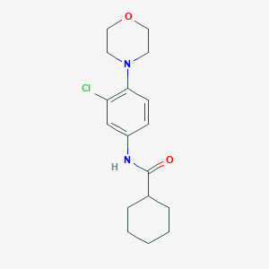 molecular formula C17H23ClN2O2 B245985 N-[3-chloro-4-(4-morpholinyl)phenyl]cyclohexanecarboxamide 