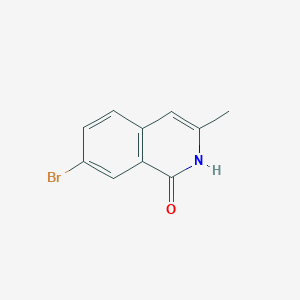 molecular formula C10H8BrNO B2459856 1(2H)-Isoquinolinone, 7-bromo-3-methyl- CAS No. 1595959-15-1
