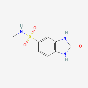 molecular formula C8H9N3O3S B2459858 N-methyl-2-oxo-1,3-dihydrobenzimidazole-5-sulfonamide CAS No. 333755-82-1