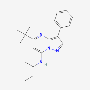 molecular formula C20H26N4 B2459870 N-(butan-2-yl)-5-tert-butyl-3-phenylpyrazolo[1,5-a]pyrimidin-7-amine CAS No. 896849-74-4